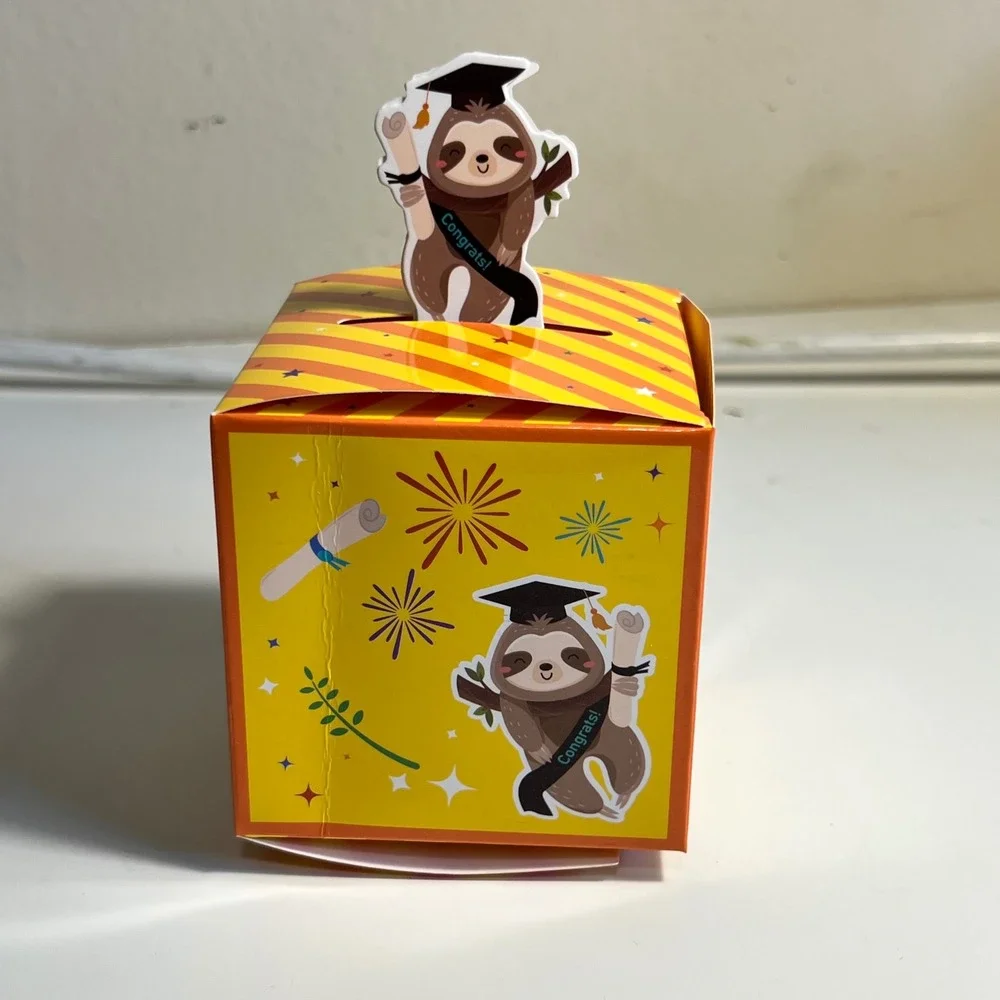 48pc Graduation Favor Boxes Multicolor Animal Class of 2025 Treat Bags